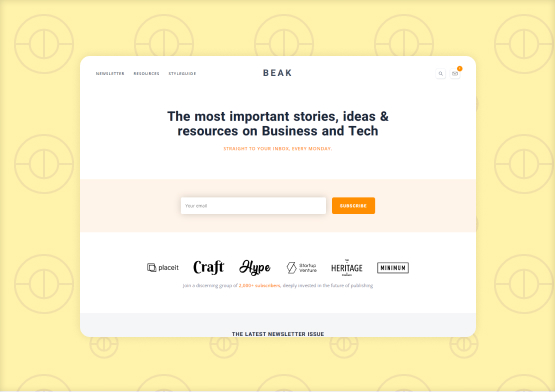 Ghost blog theme with newsletter