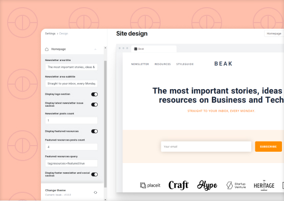 Ghost newsletter theme