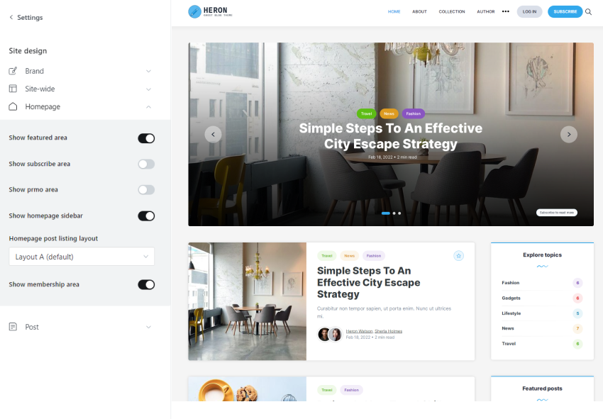 Premium Magazine and Blog Ghost Theme