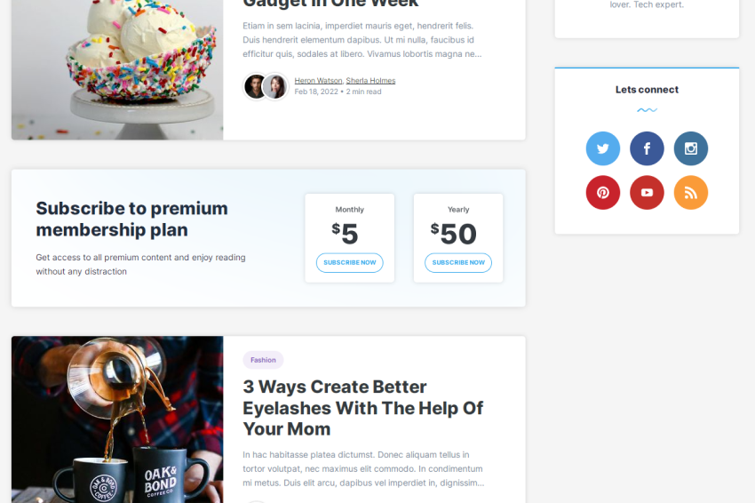 Premium Magazine and Blog Ghost Theme