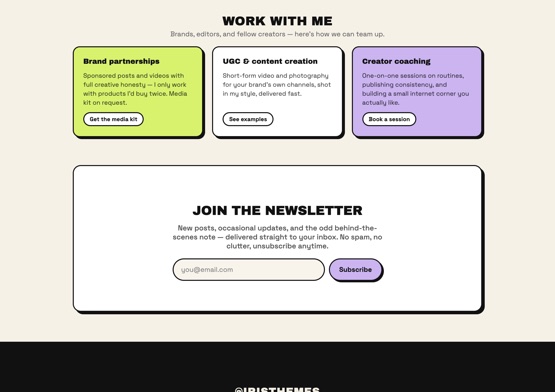 Kite Ghost Theme - newsletter and memberships