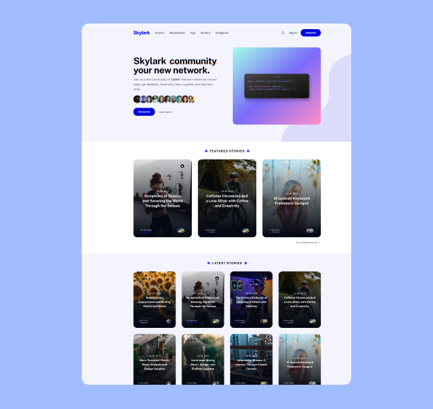 Skylark - Ghost Blog Theme